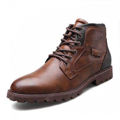 22 Men's Zipper Short Boots High-top Retro Desert Tooling Boots