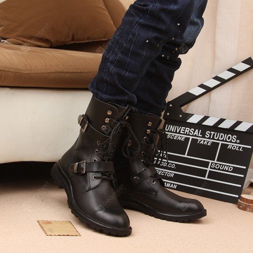 22 High Top Boots Male Leather Boots Increased Male Autumn And Winter Plus Velvet Cotton Boots England Men's Boots Large Yards 48 Men