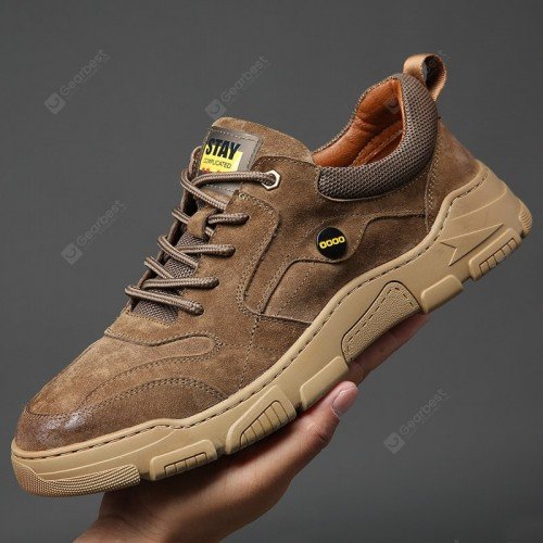 22 Men Sports Leisure Shoes Tide Comfortable Leather Driving Non-slip Footwear Soft Surface