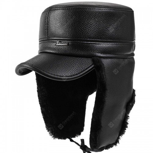 22 Male Plus Velvet Warm Bomber Hat Fashion Furry Cap Ear Protection