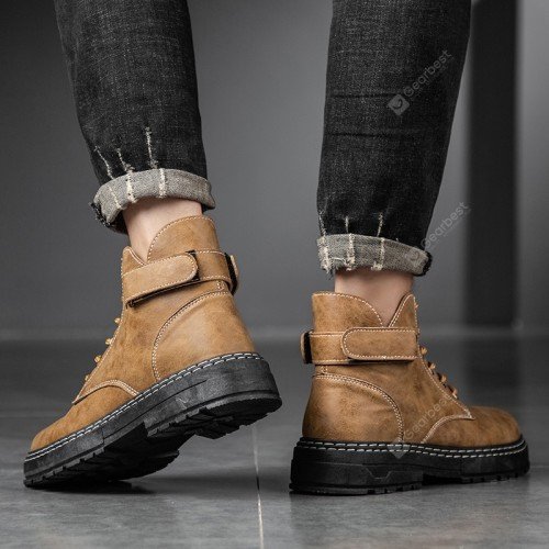 22 Men's Casual Tooling Boots Outdoor Round Toe Retro Shoes